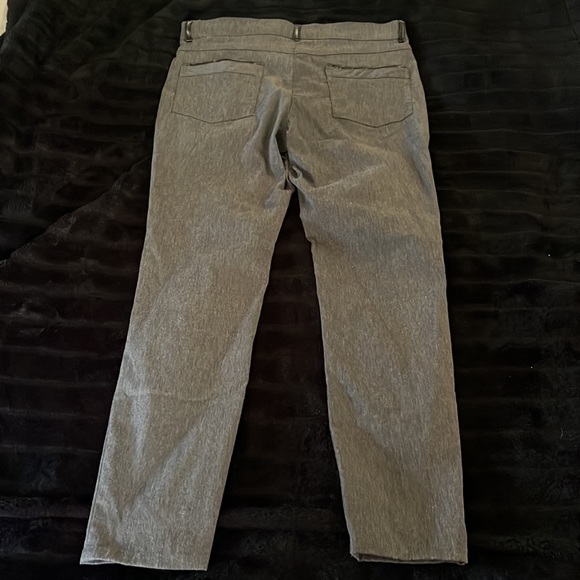 Charcoal Grey stretch skinny pant 8 skinny chino leggings leather trim Prophecy - Picture 7 of 11